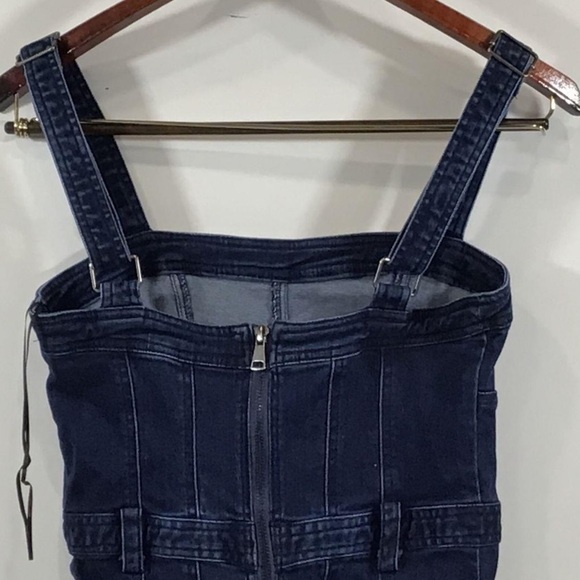 NEW!! Woman’s Free People Denim Pleated Dress Size S/P - Picture 5 of 7